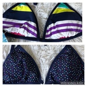 𝅺nwt 2/$22 Splendid reversible triangle top size S